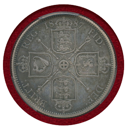イギリス 1887年 フローリン 銀貨 PROOF ヴィクトリア ジュビリーヘッド PR63