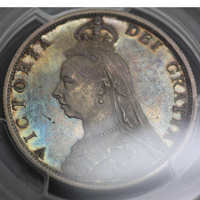 イギリス 1887年 フローリン 銀貨 PROOF ヴィクトリア ジュビリーヘッド PR63
