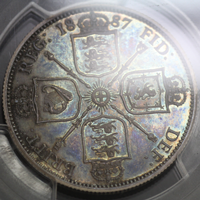 イギリス 1887年 フローリン 銀貨 PROOF ヴィクトリア ジュビリーヘッド PR63