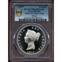 【SOLD】イギリス (1879) ファンタジー クラウン 銀貨 ヴィクトリア PR69DCAM
