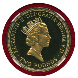 イギリス 1986年 2ポンド 金貨 Commonwealth Games NGC PF68UC