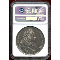 ドイツ レーゲンスブルク ND(1740) ターラー 銀貨 カール6世 都市景観 NGC MS61