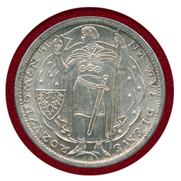 【SOLD】チェコスロバキア 1929年 10ダカット銀貨 聖ヴァーツラフ PCGS MS66