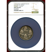 【SOLD】ドイツ リューベック 1710 銀メダル 歴代市長と港と都市景観 UNC Details