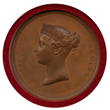 イギリス 1837年 銅メダル ヴィクトリア女王ロンドンシティ訪問記念 NGC MS63BN