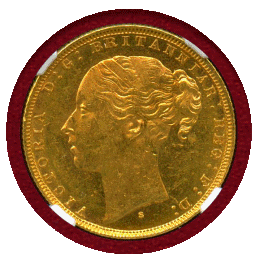 オーストラリア 1880S ソブリン 金貨 ヴィクトリア ヤングヘッド セントジョージ MS62