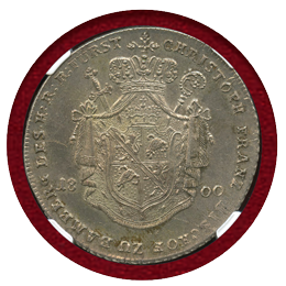 ドイツ バンベルク 1800年 ターラー銀貨 都市景観 NGC MS62