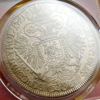 神聖ローマ帝国 オーストリア 1721年 ターラー 銀貨 カール6世 PCGS MS63
