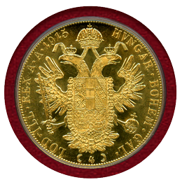 オーストリア (1915年) 4ダカット 金貨 フランツヨーゼフ1世 リストライク MS65PL