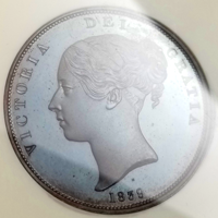 【SOLD】イギリス 1839年 ペニー 銅貨 ヴィクトリア ヤングヘッド NGC PF65BN