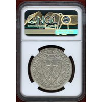 【SOLD】ワイマール共和国 1927A 5マルク 銀貨 ブレーマーハーフェン NGC MS65+