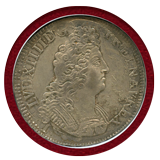フランス 1705年 エキュ 銀貨 ルイ14世 NGC AU58