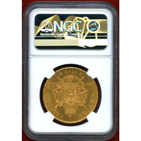 フランス 1862A 100フラン 金貨 ナポレオン3世有冠 NGC MS62