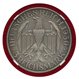 【SOLD】ワイマール共和国 1930A 3マルク 銀貨 ツェッペリン NGC PF63MATTE