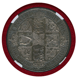 イギリス 1847年 銀貨 ヴィクトリア ゴシッククラウン UNDECIMO NGC PF62
