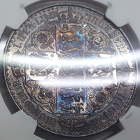 イギリス 1847年 銀貨 ヴィクトリア ゴシッククラウン UNDECIMO NGC PF62