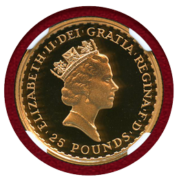 イギリス 1987年 ￡25&10 金貨 2枚セット ブリタニア NGC PF70UC