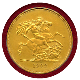 【SOLD】イギリス 1902年 5ポンド 金貨 エドワード7世 PCGS PR63Matte