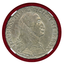 【SOLD】イタリア シチリア王国 1799 12TARI銀貨 フェルディナンド3世 MS62