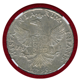 【SOLD】イタリア シチリア王国 1799 12TARI銀貨 フェルディナンド3世 MS62