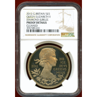 イギリス 2012年 ￡5 銀貨 エリザベス2世即位60年記念  NGC PROOF DETAILS
