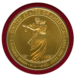 アメリカ 2009W 10ドル 金貨 ファーストスパウズ ジュリアタイラー PCGS MS70FS