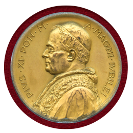バチカン市国 1934年 ギルトメダル ピウス11世(ローマ教皇) PCGS SP64