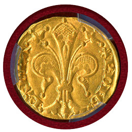 【SOLD】フランス オランジュ (1340-93) フローリン 金貨  PCGS AU58