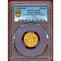 【SOLD】フランス オランジュ (1340-93) フローリン 金貨  PCGS AU58