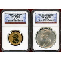 アメリカ 2015年 $1黄銅貨&銀メダル ジョン・F・ケネディ REV PF69/MS69 ER