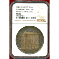 【SOLD】ドイツ ハンブルク 1826年 ポルトガレッサー銀打ち 女神立像 NGC MS62