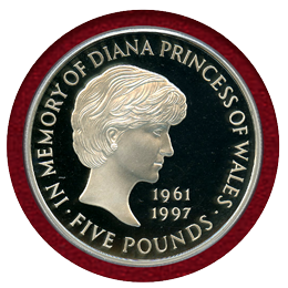【SOLD】イギリス 1999年 5ポンド 銀貨 ダイアナ PCGS PR69DCAM