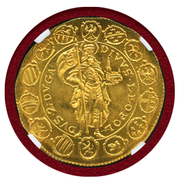 【SOLD】オーストリア 1642(1963)年 2ダカット金貨 フェルディナント・カール MS68