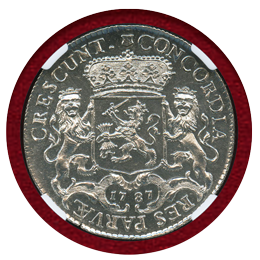 オランダ ユトレヒト 1787年 1/2デュカトン 銀貨 シルバーライダー NGC UNCD