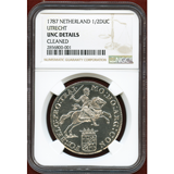 オランダ ユトレヒト 1787年 1/2デュカトン 銀貨 シルバーライダー NGC UNCD