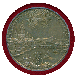 ドイツ フランクフルト 1772PCB ターラー 銀貨 都市景観 PCGS MS62