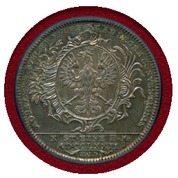 ドイツ フランクフルト 1772PCB ターラー 銀貨 都市景観 PCGS MS62
