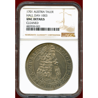 【SOLD】オーストリア 神聖ローマ帝国 1701 ターラー レオポルト1世 UNC DETAILS