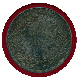 【SOLD】独領ニューギニア 1894A 5マルク 銀貨 極楽鳥 PCGS PR63