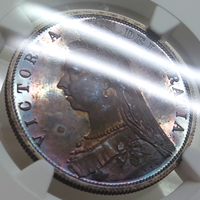 イギリス 1887年 1/2クラウン 銀貨 ヴィクトリア ジュビリーヘッド NGC PF64