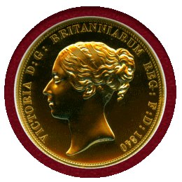 【SOLD】オーストラリア (1840) 5S 白銅貨 ギルト ピエフォー ヴィクトリア PF69