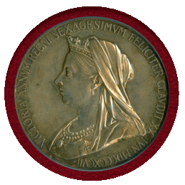 【SOLD】イギリス 1897年 銀/銅メダル ヴィクトリア女王即位60周年 MS61/62BN