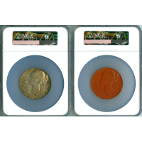 【SOLD】イギリス 1897年 銀/銅メダル ヴィクトリア女王即位60周年 MS61/62BN