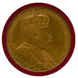 イギリス 1902年 銅メダル エドワード7世戴冠記念 NGC MS63BN