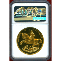 イギリス (1937) クラウン 白銅貨 ギルト ピエフォー エドワード8世 NGC PF67