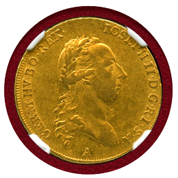 オーストリア 1786A 2ダカット 金貨 ヨーゼフ2世 NGC AU55