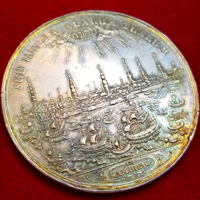 ドイツ ハンブルク 1667年 ポルトガレッサー 銀メダル 都市景観 NGC AU58