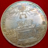 ドイツ ハンブルク 1667年 ポルトガレッサー 銀メダル 都市景観 NGC AU58