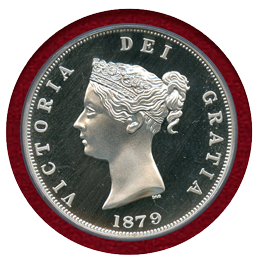 【SOLD】イギリス (1879) ファンタジー クラウン 銀貨 スリーグレイセス PR67DCAM