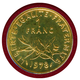 【SOLD】フランス 1978年 1フラン 金貨 ピエフォー 種を蒔く女神 PCGS PR67